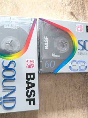 BASF sound Tapes Chrome Position 60 λεπτά καινούργιες, σφραγισμένες, 2 τεμάχια