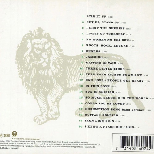 One Love The Very Best Of Bob Marley & The Wailers CD like new
