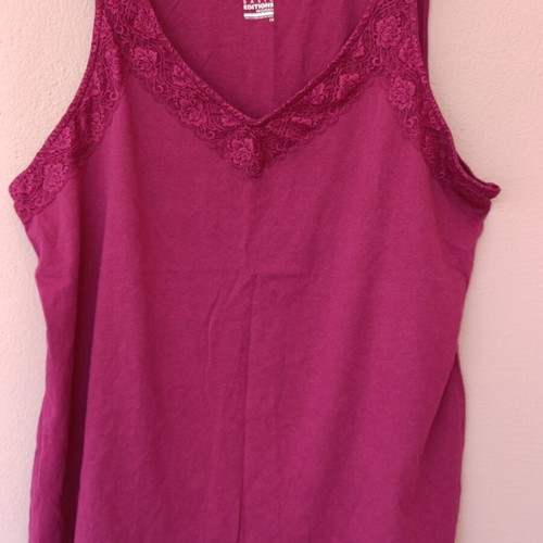 Basic Editions sleeveless top with lace detail, new, XL-XXL