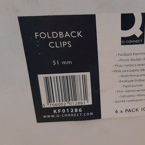 Metal clips 51 mm and 32 mm new, pack of 107 pieces