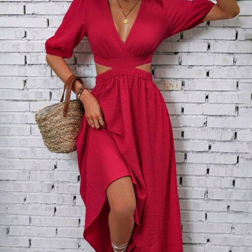 Women's red dress, size L