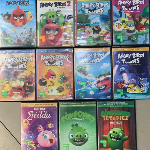 Angry Birds DVD used, complete collection of 11 discs