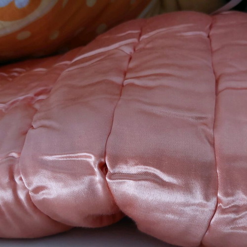 Vintage satin quilt handmade from pure cotton new 160x205cm