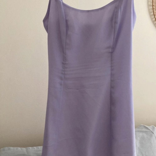 Vintage satin cocktail dress, lilac, size S