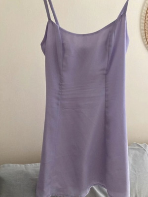 Vintage satin cocktail dress, lilac, size S