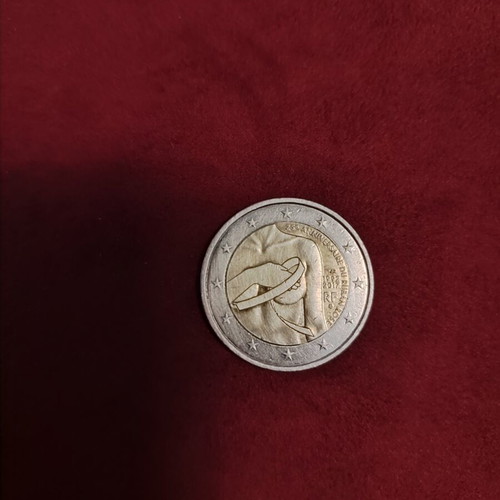 France 2 Euro 2017 commemorative coin, 25th anniversary Pink Ribbon