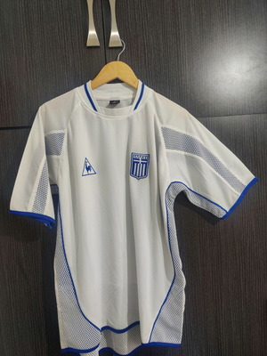 Le Coq Sportif 2004 Euro Cup Shirt like new, white and blue, XL