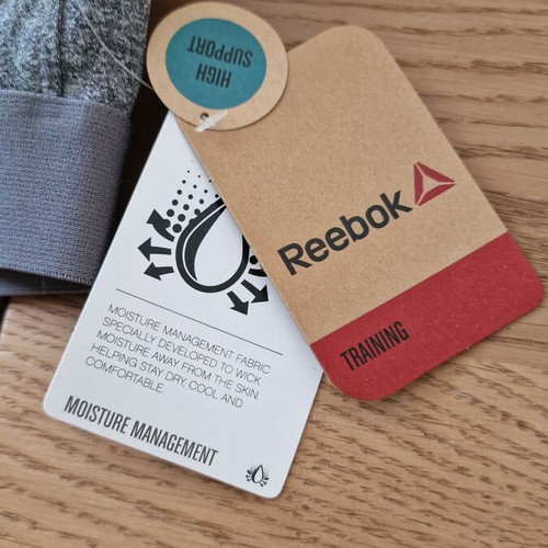Reebok high support training sports bra size XS new with tag, grey