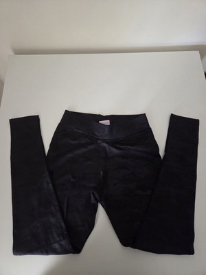 Leggings black with military pattern, used, size S