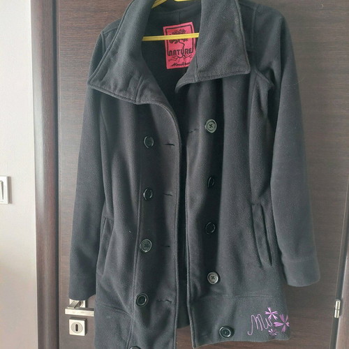 Fleece women's coat used black, size S