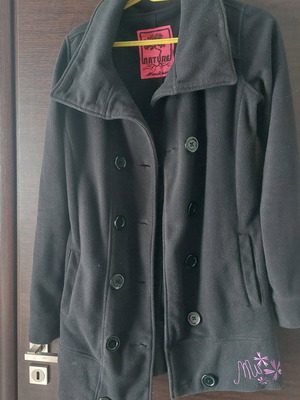 Fleece women's coat used black, size S