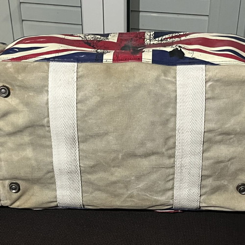 Hackett Gbk Duffle Canvas Bag used, white multi colour