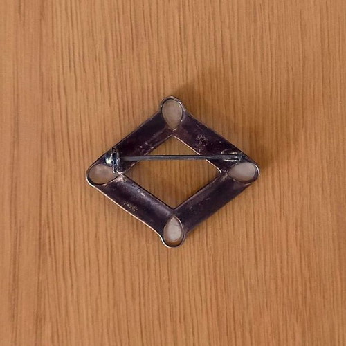 Vintage Rhombus Brooch Silver 925 like new