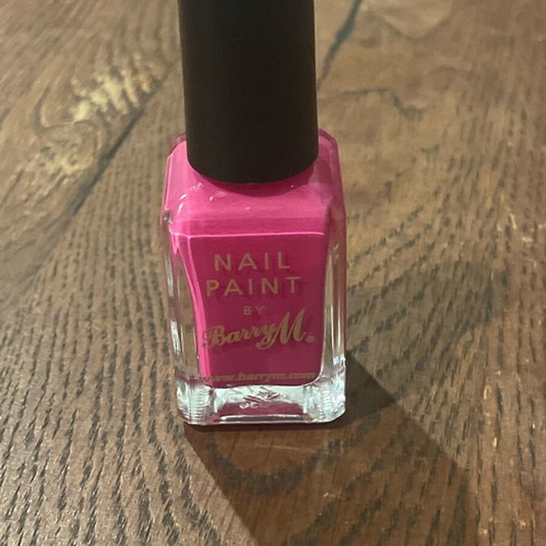 Barrym nail polish fuchsia 10ml used, opened with much product