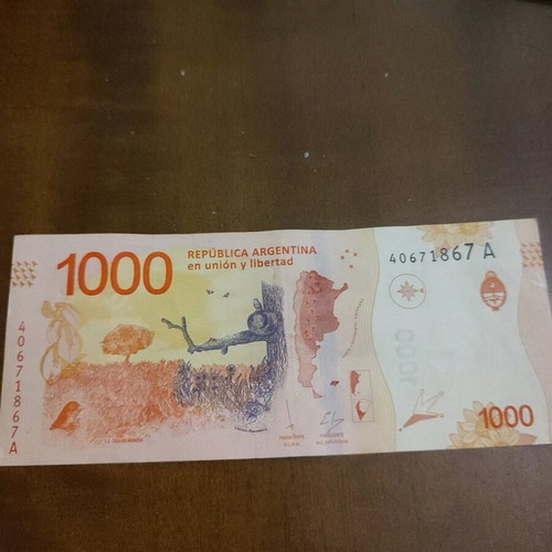 Argentine pesos used, 1000