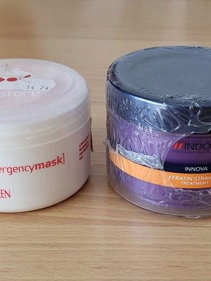 Комплект от 2 професионални маски за коса нови Screen Restore и Indola Keratin