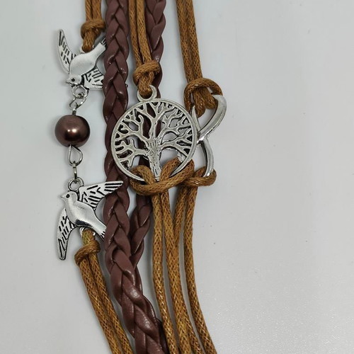 Bracelet with Tree of Life, Birds and Bead like new