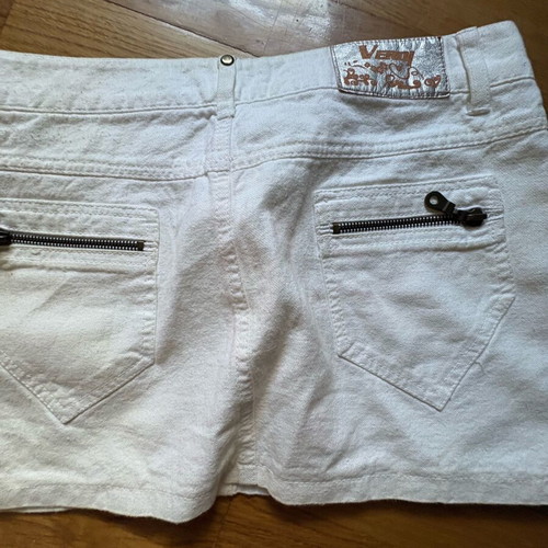 Verdi white super mini denim skirt like new, size S