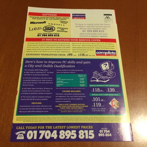 Promotional guide for buying computers February 1996 like new