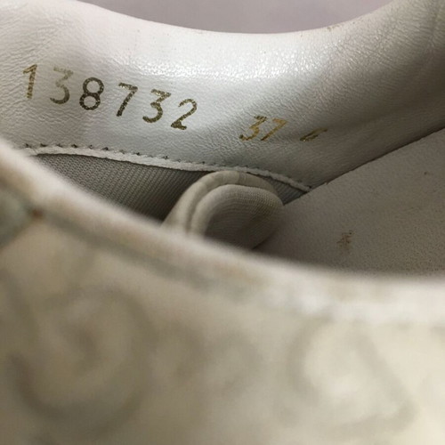 Gucci GG Monogram leather trainers EU37 used, beige
