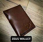  "Zeus" Δερμάτινο πορτοφόλι μινιμαλ χειροποίητο