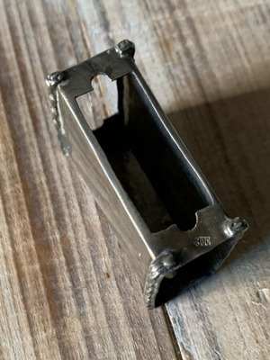 Silver matchbox case used, asimi 800
