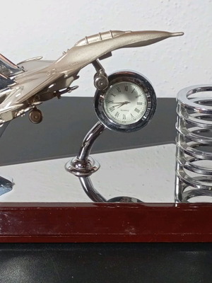 Επιτραπέζιο ρολόι αεροπλάνο μεταχειρισμένο, διακοσμητικό χώρου