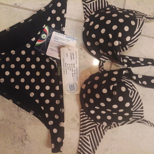 Women's swimsuit new, black and white, size S