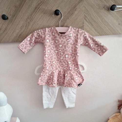 Believe Mode baby girl outfit size 56 with dress and leggings