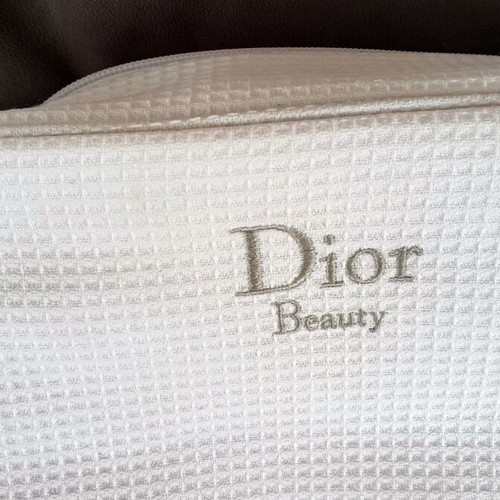 Christian Dior white toiletry bag like new