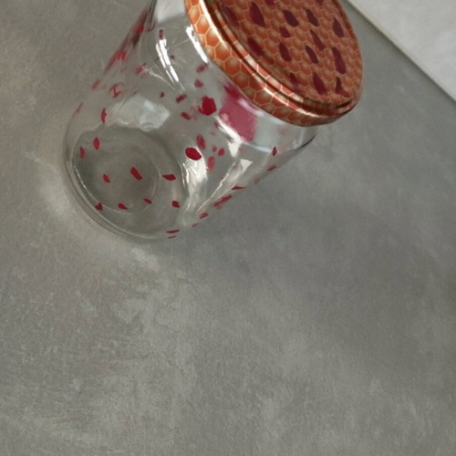 Glass jar with airtight lid hand-painted like new