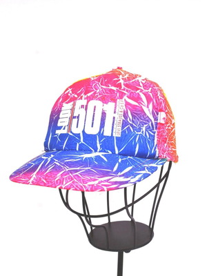 Vintage 90s Tie Dye Neon Colors Nylon Hat, One Size