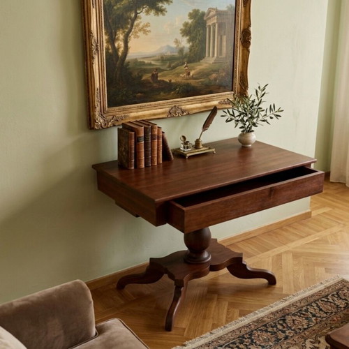 Handcrafted Doctor's Desk in Solid Mahogany New