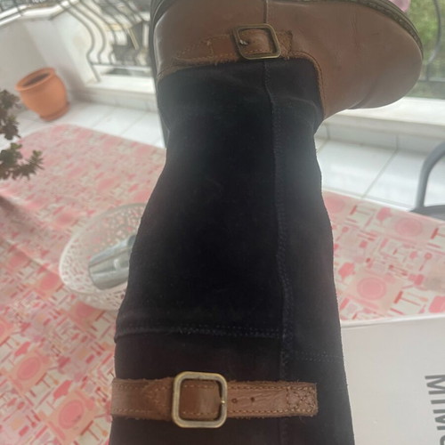 Lapin house kids boots used, leather brown and blue size 29