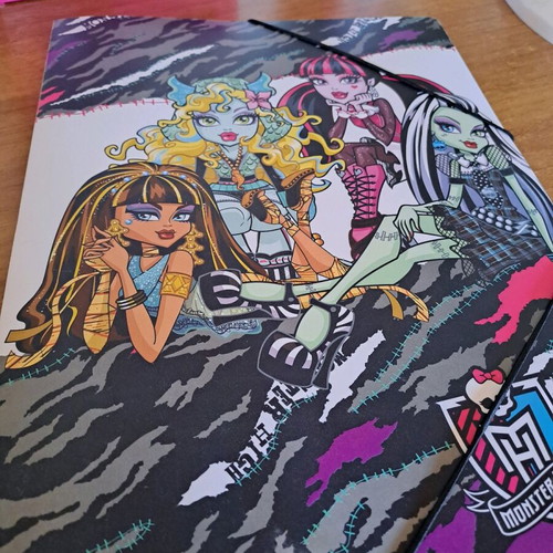 Monsters High folder used with side elastic