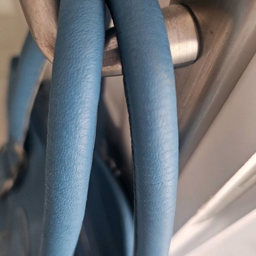 Tods handbag used, leather turquoise