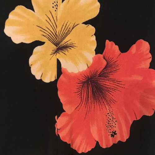 Veloudakis dress used with flowers and thin strap, black