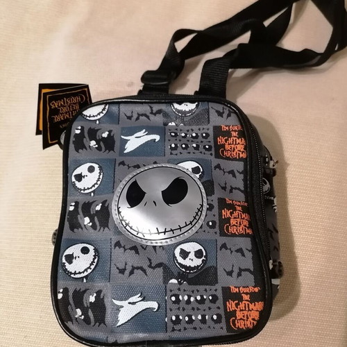 Nightmare Before Christmas Jack Crossbones shoulder bag new white gray