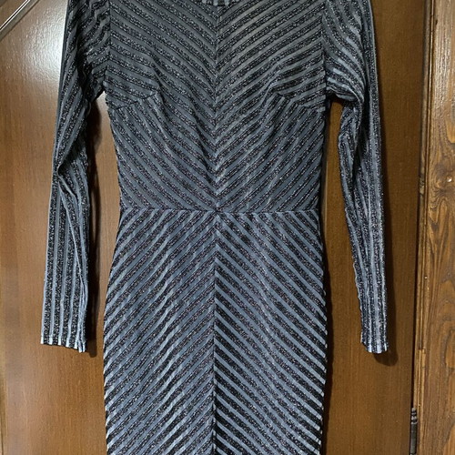 Mini dress gray metallic with glitter like new, size S