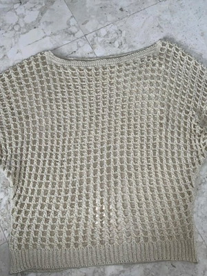 Crochet oversized beige sweater like new