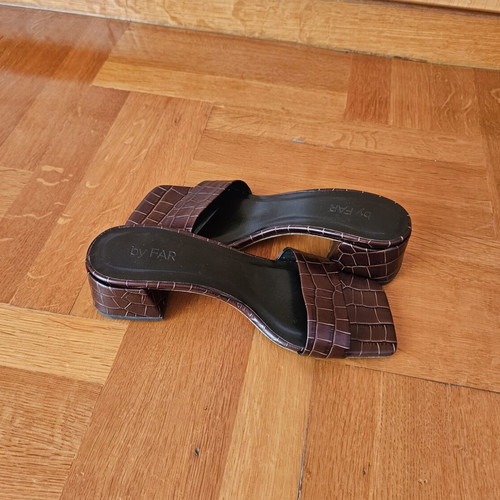 Courtney leather mules by By Far like new, size 38