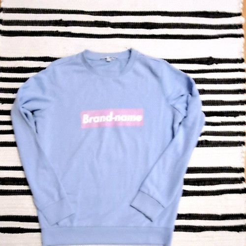 Tally Weil blue sweatshirt used, size Medium, unisex