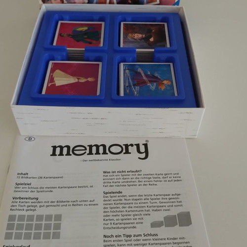 Frozen II and Mickey Mouse Clubhouse memory games used