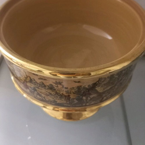 Porcelain cup like new, Italian with gold coating