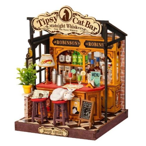 RoLife Tipsy Cat Bar DIY μινιατούρα σπίτι καινούργιο σφραγισμένη συσκευασία