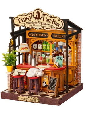 RoLife Tipsy Cat Bar DIY μινιατούρα σπίτι καινούργιο σφραγισμένη συσκευασία