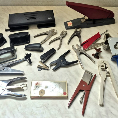 Vintage stapler collection used, pack of 21 pieces