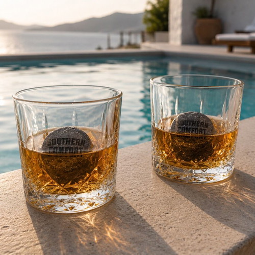 Southern Comfort Whiskey Stones Set with Storage Pouch new