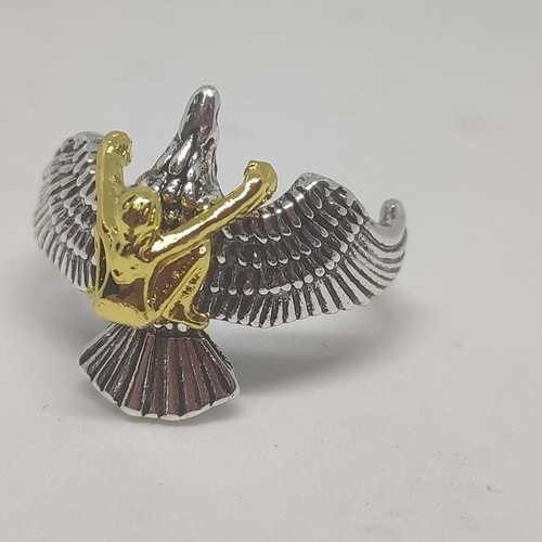 Men's eagle ring with gold detail size 12 like new