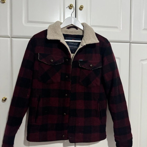 Funky Buddha checked jacket like new with fur collar